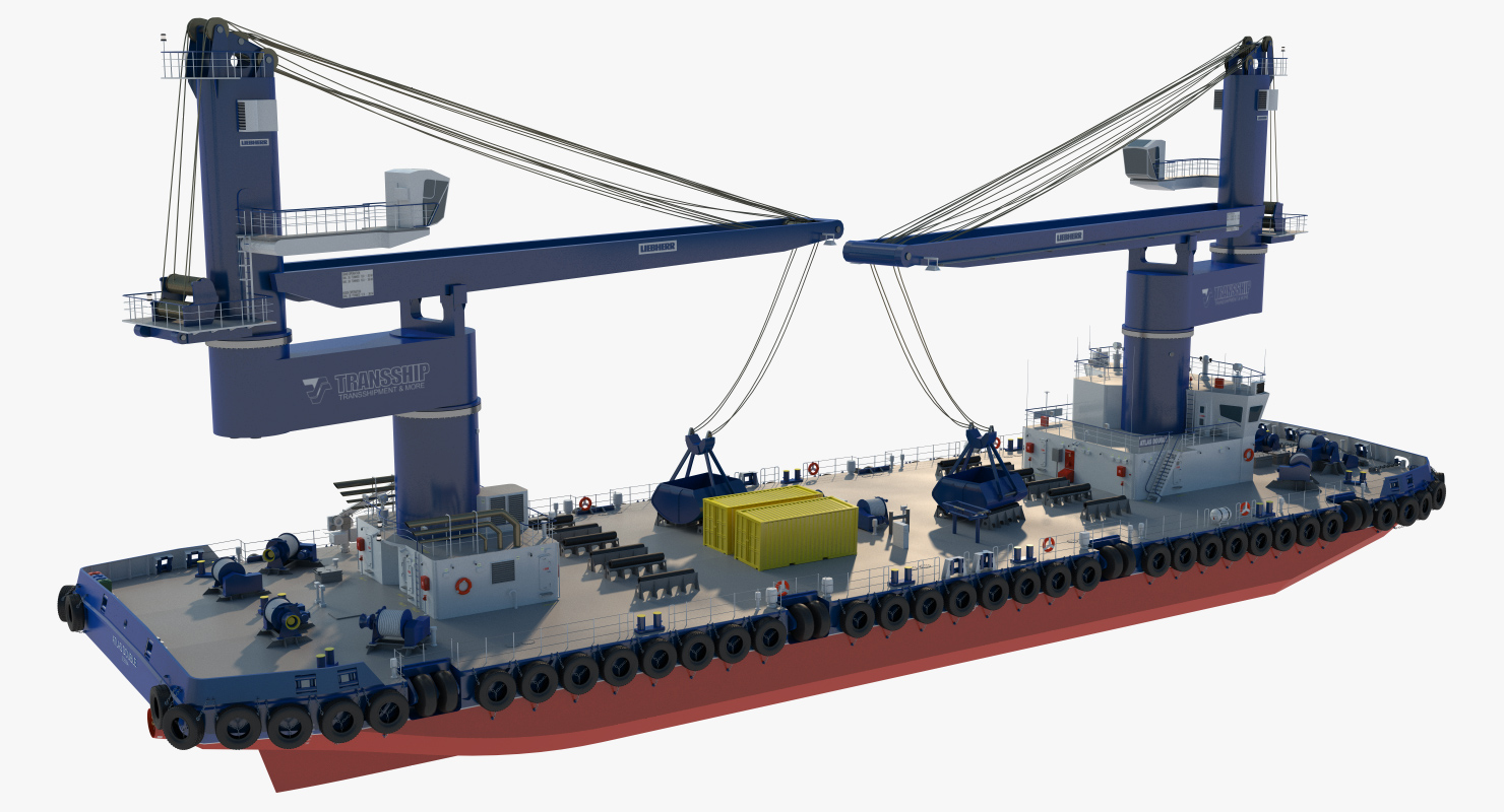 Presentation 3D model of the Crane Ship. Freelance 3D Designer “Monaco Felice”.